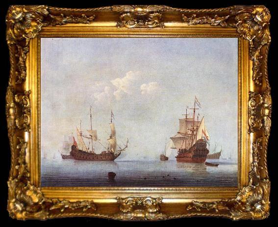 framed  VELDE, Willem van de, the Younger Marine Landscape wer, ta009-2